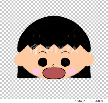 張開大嘴的女孩臉圖標 106568912