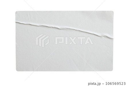 Paper sticker label isolated on white background Paper sticker label isolated on white background 106569523