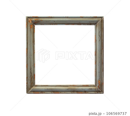 Blank vintage wooden picture photo frame isolated on white background 106569737