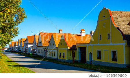 Traditional central european village of Holasovice 106569800
