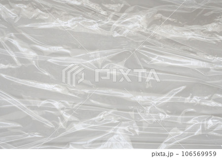 White plastic film wrap texture background 106569959