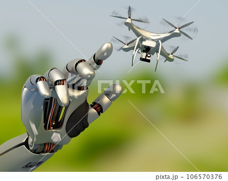 Drone and the robot. 106570376