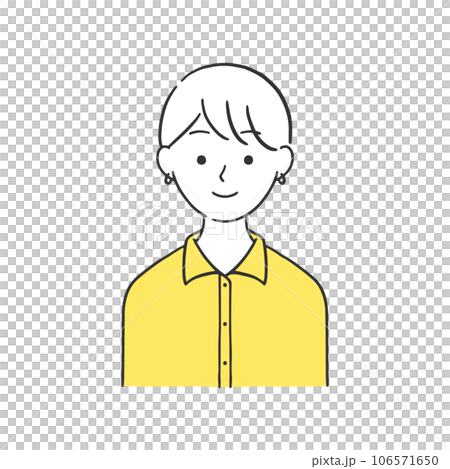 Illustration of a short hair woman in casual office clothes 106571650
