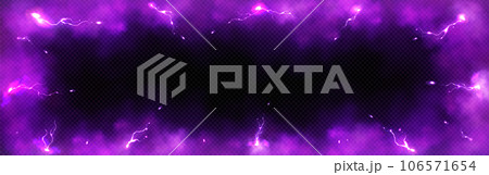 Purple lightning and smoke effect frame background Purple lightning and smoke effect frame background 106571654
