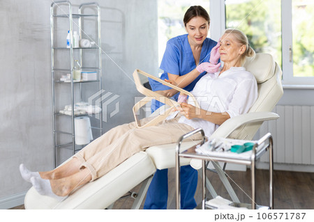 Attending medical consultation. 106571787