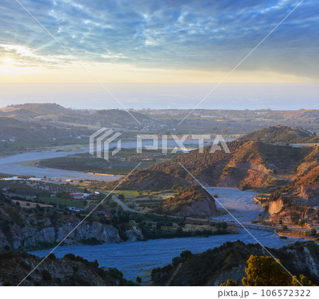 Sunrise Stilo village valley, Calabria, Italy 106572322