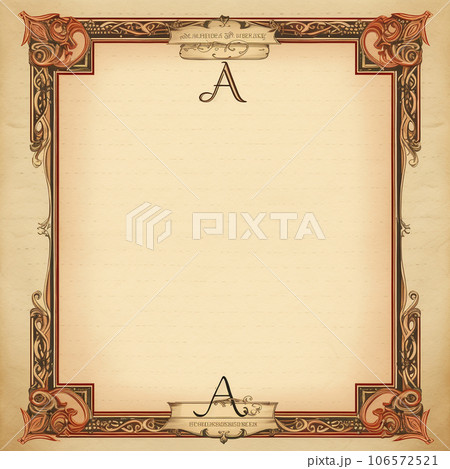 antique gold frame isolated on vintage paper antique gold frame isolated on vintage paper 106572521