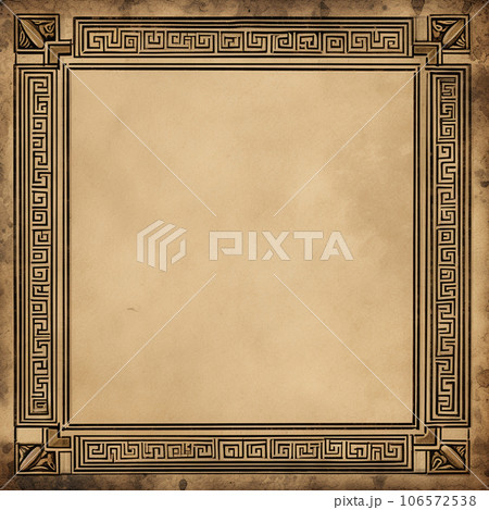 antique gold frame isolated on vintage paper 106572538