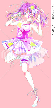 歌って踊るアイドル　ピンク髪 106572549