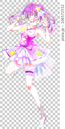 歌って踊るアイドル　ピンク髪　ピンク 106572552