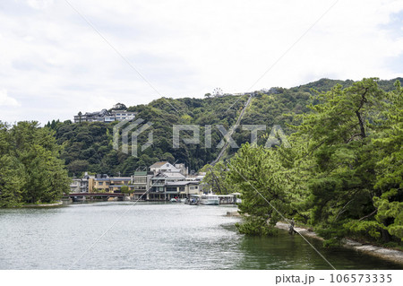 観光船より天橋立ビューランド方面を望む 106573335