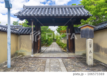 京都・紫野　大徳寺芳春院　山門　如意庵へ続く参道 106573369