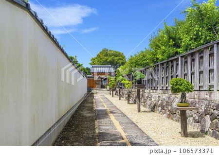 京都・紫野　大徳寺芳春院　盆栽庭園へ向かう道 106573371