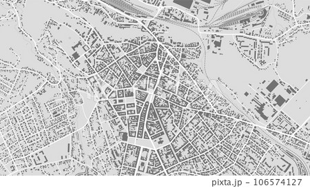 Map of Chernivtsi city, Ukraine. Urban black and white poster. Road map with metropolitan city area view. 106574127