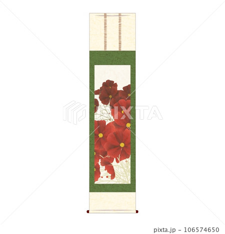 チョコレートコスモスの掛け軸 106574650