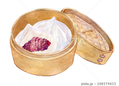 水彩イラスト セイロで蒸したあんまん 水彩イラスト セイロで蒸したあんまん 106574815