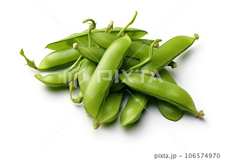 Snow peas photo realistic illustration - Generative AI. Snow peas photo realistic illustration - Generative AI. 106574970
