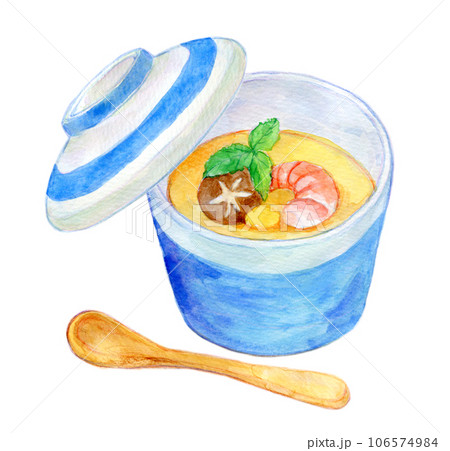 水彩イラスト 茶碗蒸し 水彩イラスト 茶碗蒸し 106574984