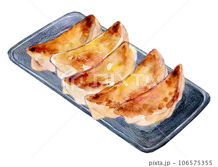水彩イラスト　あつあつの焼きぎょうざ 106575355