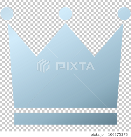 Simple gradation crown illustration (silver) Simple gradation crown illustration (silver) 106575376
