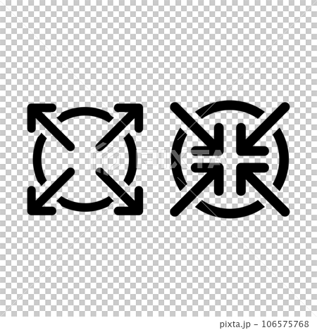 イン:アウト矢印アイコンセット イン:アウト矢印アイコンセット 106575768