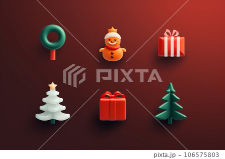 クリスマス（3Dピクト） 106575803