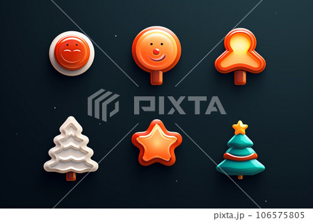 クリスマス（3Dピクト） 106575805