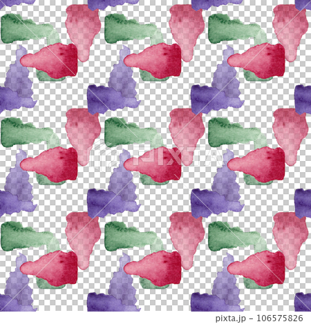 Watercolor brush strokes. Smears of red, green and purple paint. Abstract seamless pattern Watercolor brush strokes. Smears of red, green and purple paint. Abstract seamless pattern 106575826