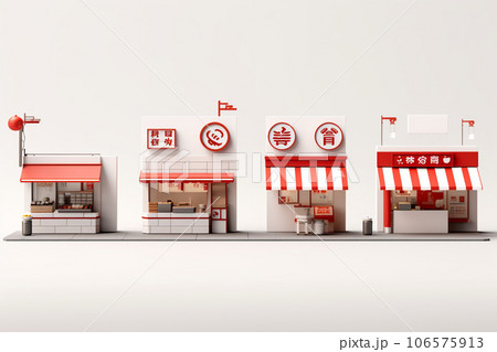 ラーメン屋さん（3Dピクト） 106575913