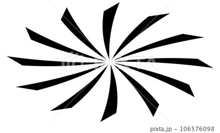 Isometric sun or flower shape silhouette isolated on white. Circular shape with petals. Clipart. Isometric sun or flower shape silhouette isolated on white. Circular shape with petals. Clipart. 106576098