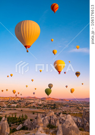 Hot air balloons in Cappadocia, Turkey Hot air balloons in Cappadocia, Turkey 106576613