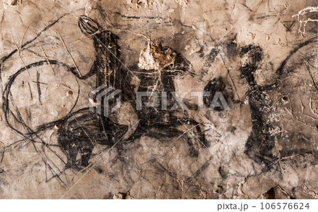 Charcoal painting in Cappadocia, Turkey 106576624