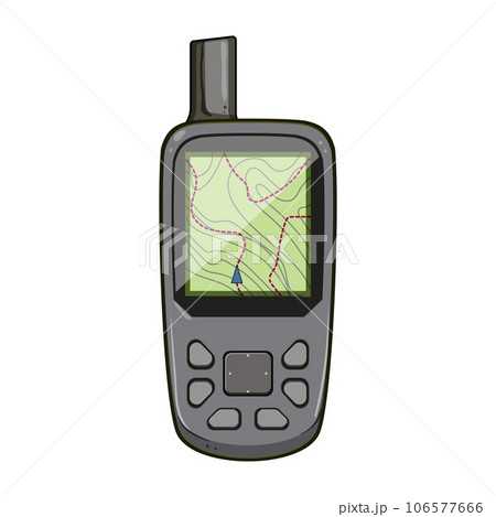 device gandheld gps cartoon vector illustration 106577666