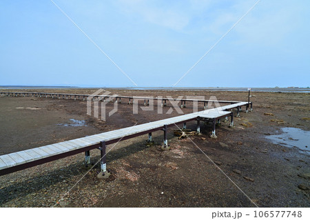 野付半島トドワラ遊歩道 木道 106577748