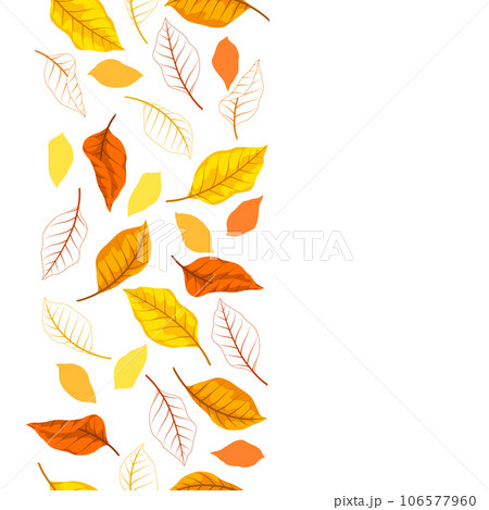Pattern with autumn leaves. Background with various foliage. Pattern with autumn leaves. Background with various foliage. 106577960