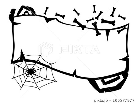 Happy Halloween card. Holiday background with celebration items. Happy Halloween card. Holiday background with celebration items. 106577977