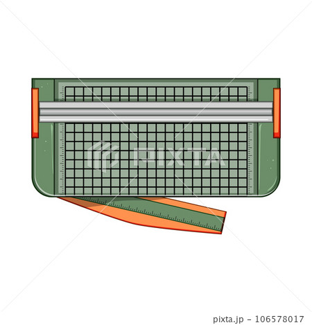 modern paper trimmer cartoon vector illustration modern paper trimmer cartoon vector illustration 106578017