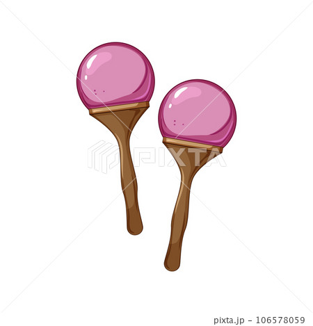 mexico maracas cartoon vector illustrationのイラスト素材