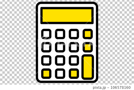 Simple line drawing of a calculator 106578160