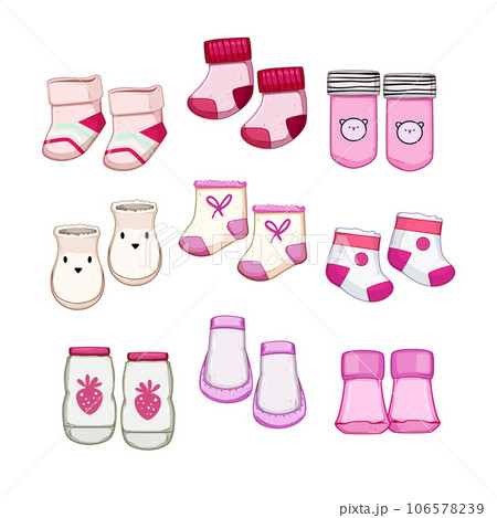 toddler socks set cartoon vector illustration toddler socks set cartoon vector illustration 106578239