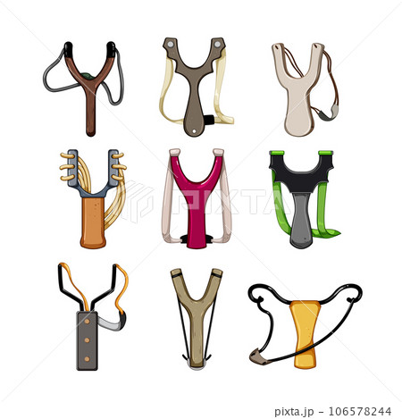 slingshot set cartoon vector illustration 106578244