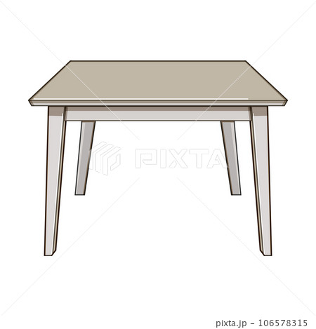 empty wooden table cartoon vector illustrationのイラスト素材 [106578315] - PIXTA