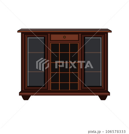 rack wine cabinet cartoon vector illustration 106578333