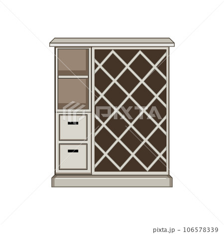 wood wine cabinet cartoon vector illustration wood wine cabinet cartoon vector illustration 106578339