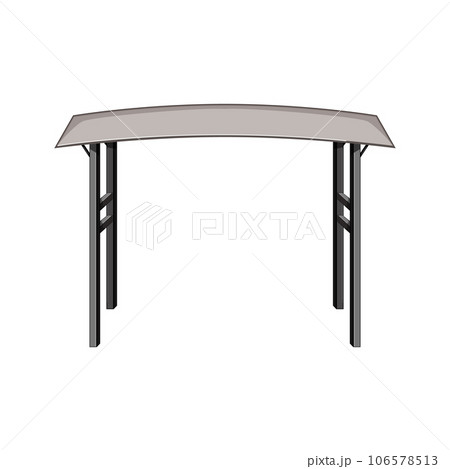 blue pergola patio cartoon vector illustration 106578513