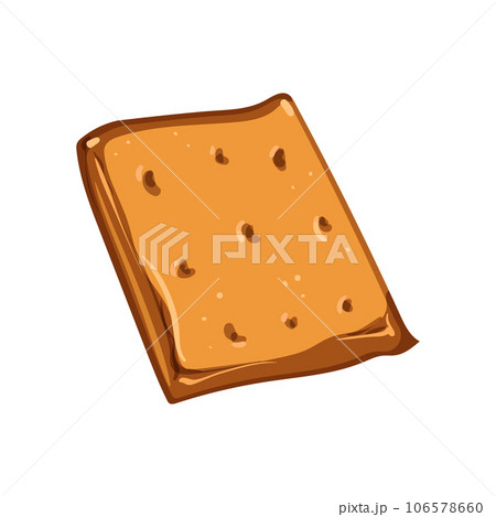 crispy cracker biscuit cartoon vector illustration 106578660