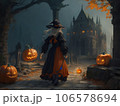 ハロウィンのかぼちゃとお化け 106578694