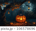 ハロウィーンのカボチャとランタン 106578696