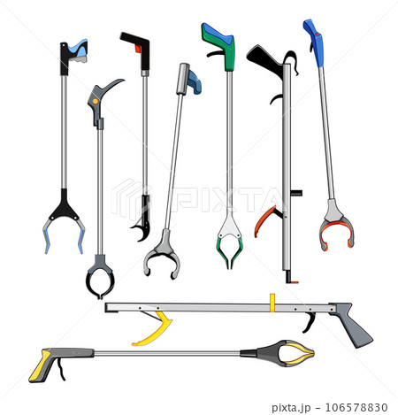 grabber tool set cartoon vector illustration 106578830