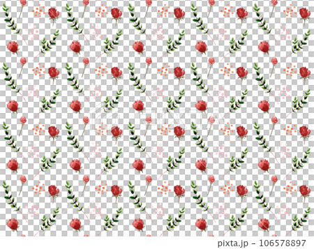 水彩で描いた薔薇の花の背景イラスト 106578897
